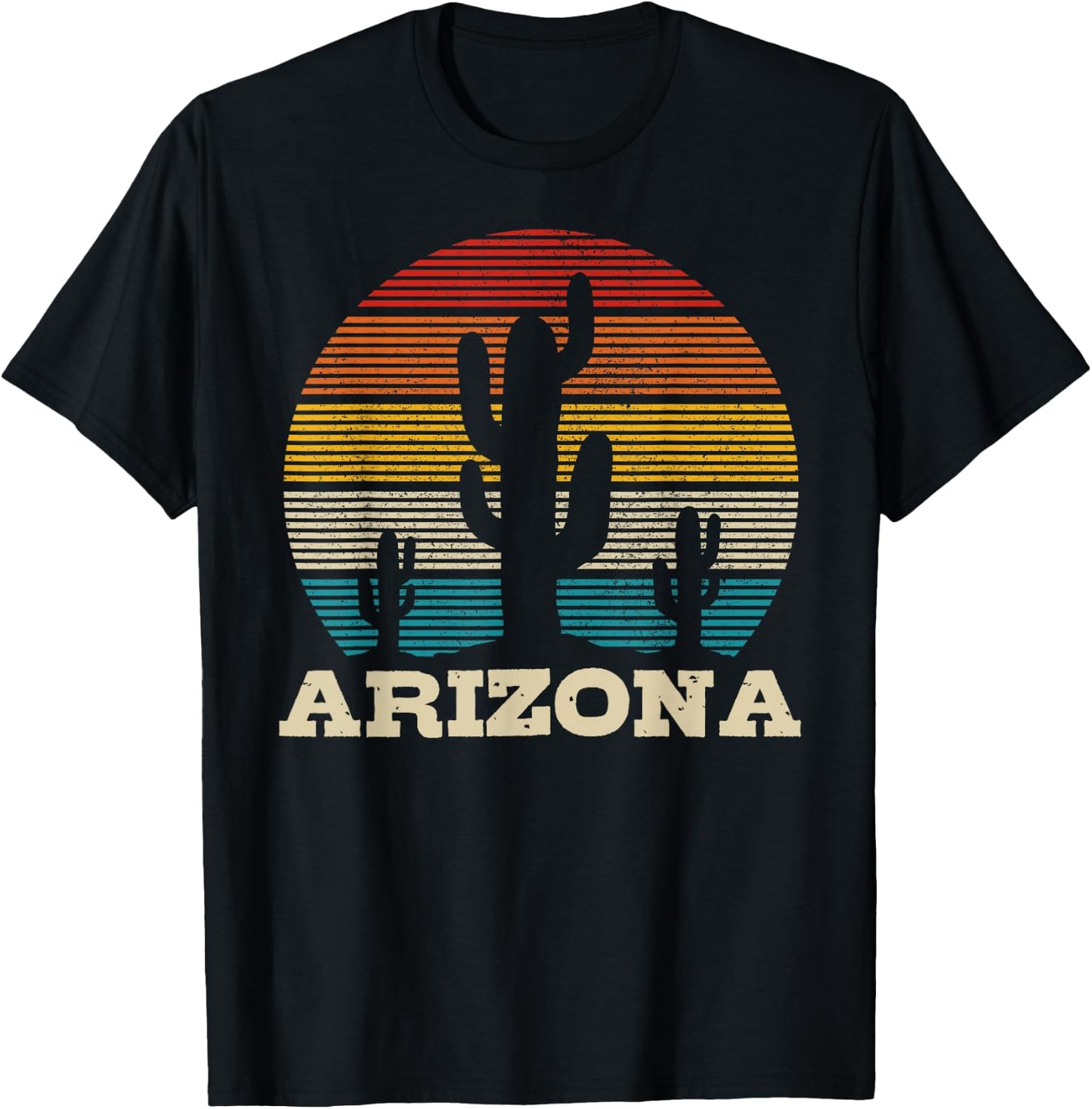 Arizona Cactus Vintage Souvenir T-Shirt - T-Shirt | Black