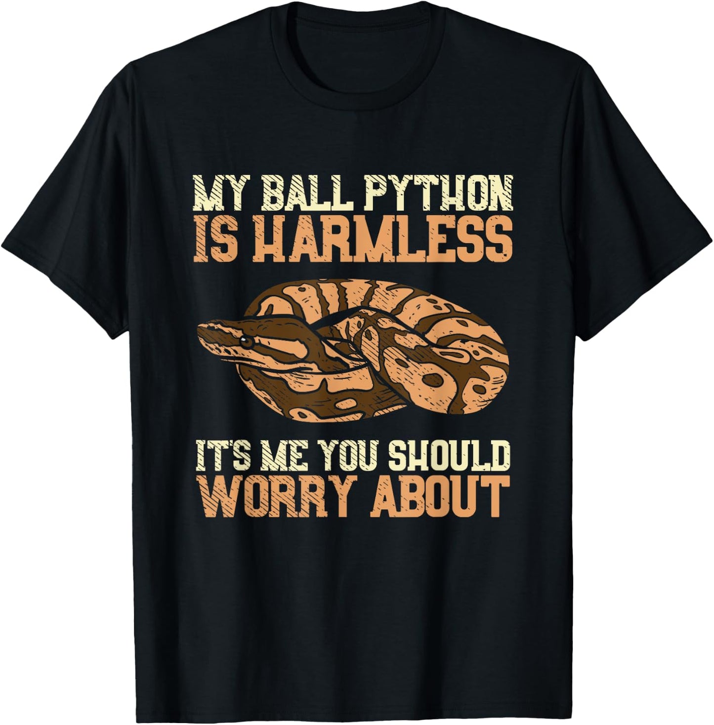 Ball python gifts - My Ball Python Is Harmless Snake Reptile T-Shirt - T-Shirt | Black