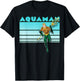 DC Comics Aquaman Vintage Stripes T-Shirt - T-Shirt | Black
