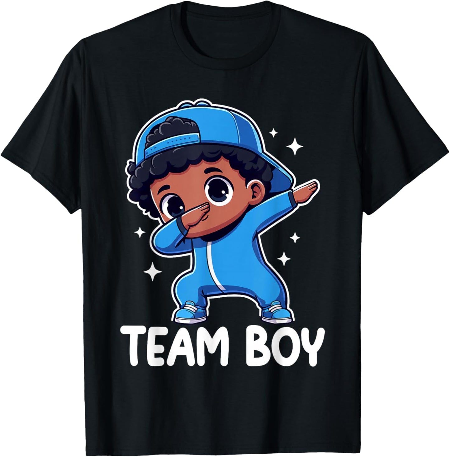 Gender Reveal Party Team Boy Baby Dabbing Announcement T-Shirt - T-Shirt | Black