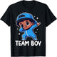 Gender Reveal Party Team Boy Baby Dabbing Announcement T-Shirt - T-Shirt | Black