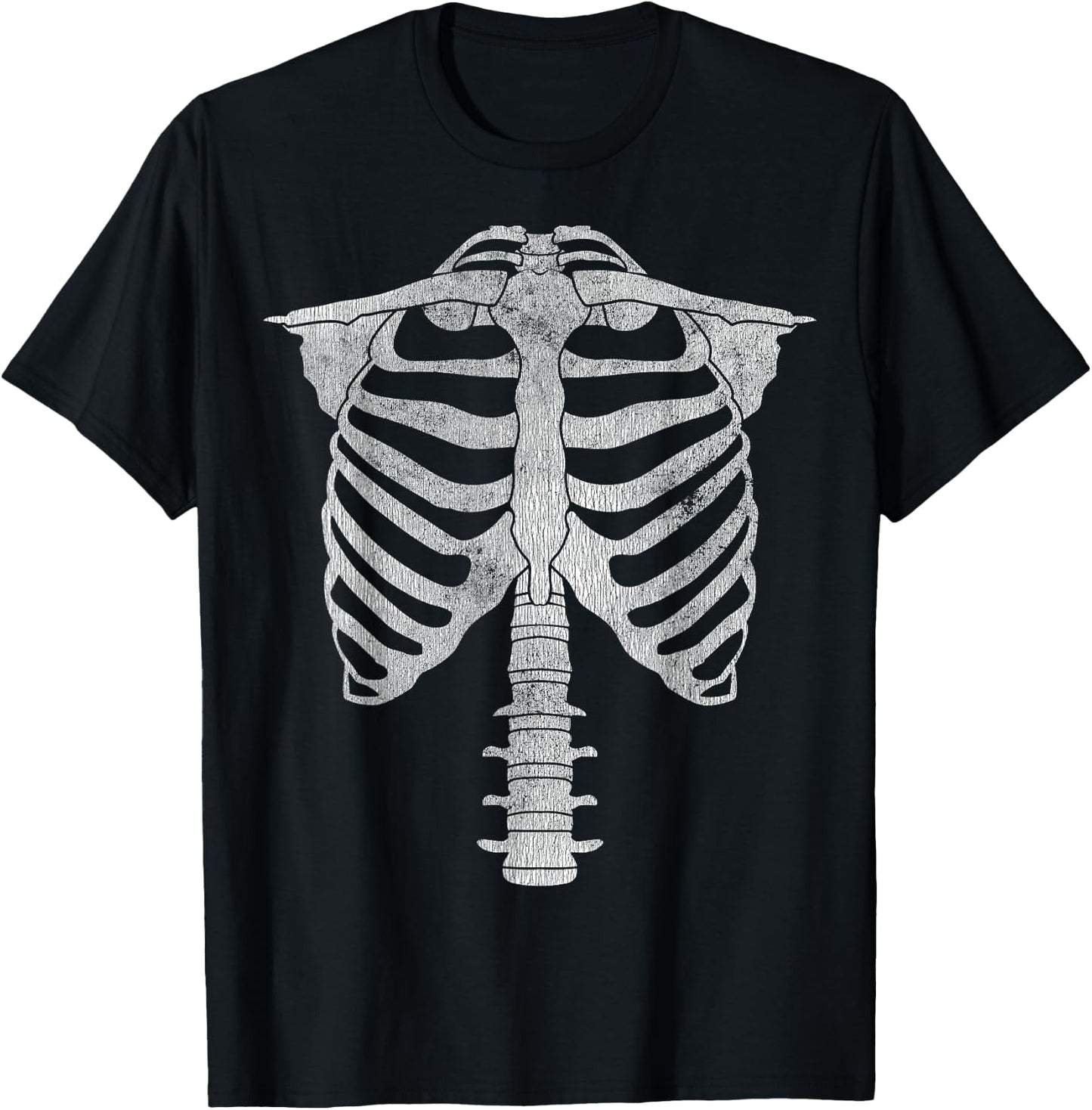 Skeleton Torso Rib Cage Halloween T-Shirt - T-Shirt | Black