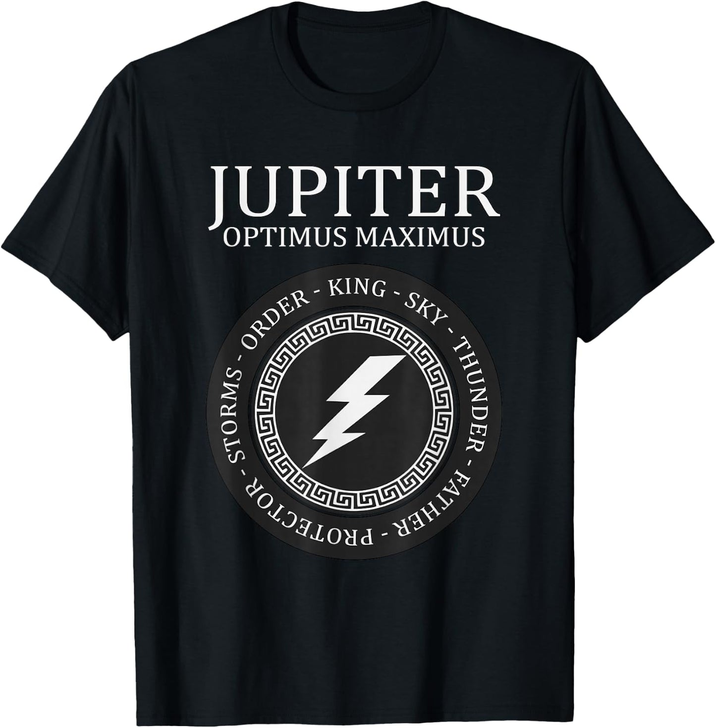 Jupiter Optimus Maximus Ancient Roman God T-Shirt - T-Shirt | Black