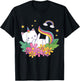 Meowgical Caticorn- Cat Unicorn Girls Women Kittycorn T-Shirt - T-Shirt | Black