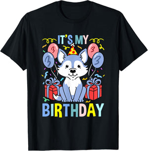 Its My 3rd Birthday Wolf T-Shirt - T-Shirt | Black