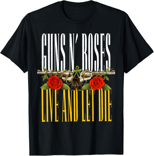 Official Guns N' Roses Live and Let Die T-Shirt - T-Shirt | Black