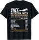 Chef Nutrition Facts Funny Cook Men Women Vintage Cooking T-Shirt - T-Shirt | Black