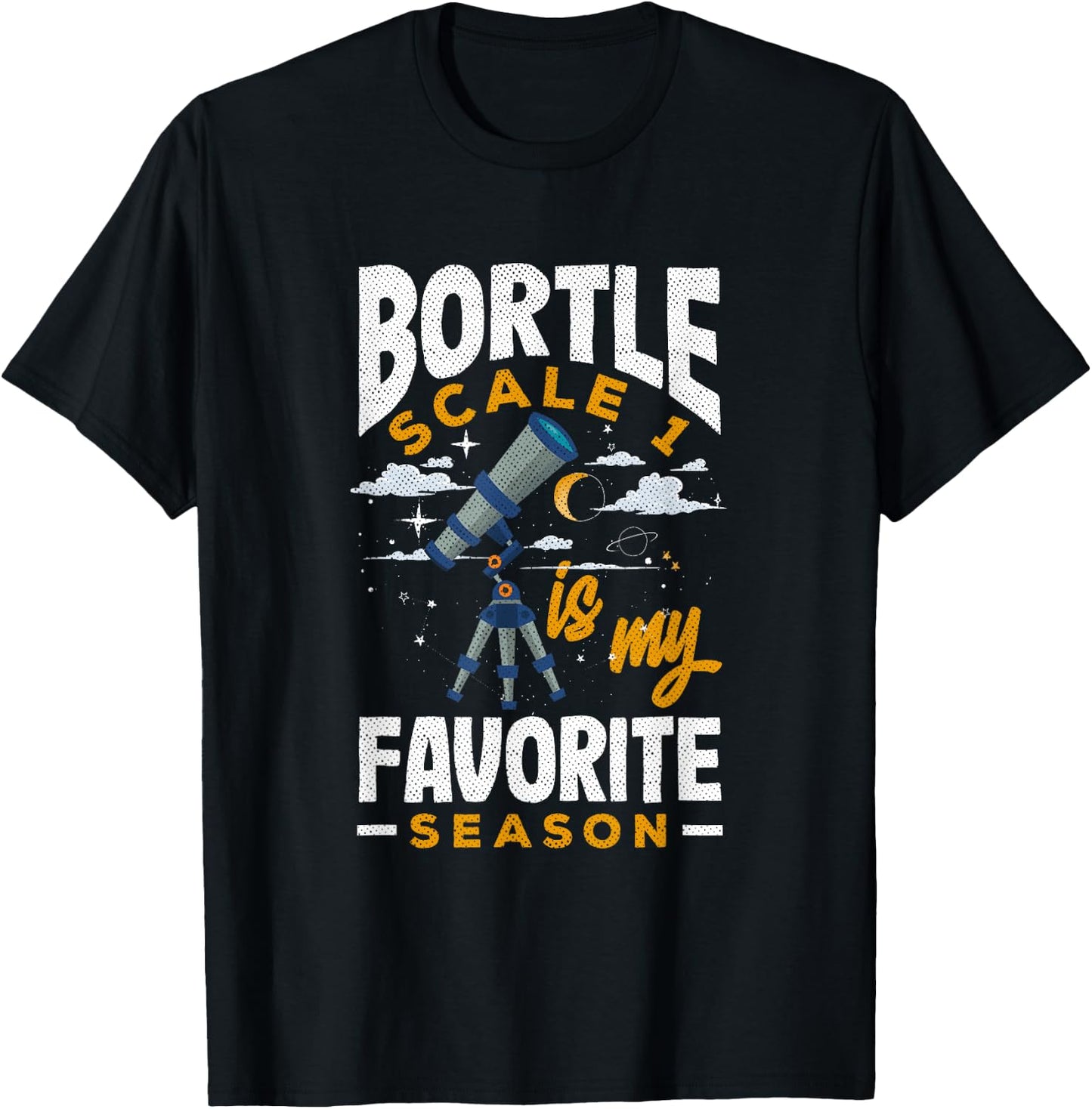 Astrophotography Bortle Scale 1 Funny Stargazing T-Shirt - T-Shirt | Black