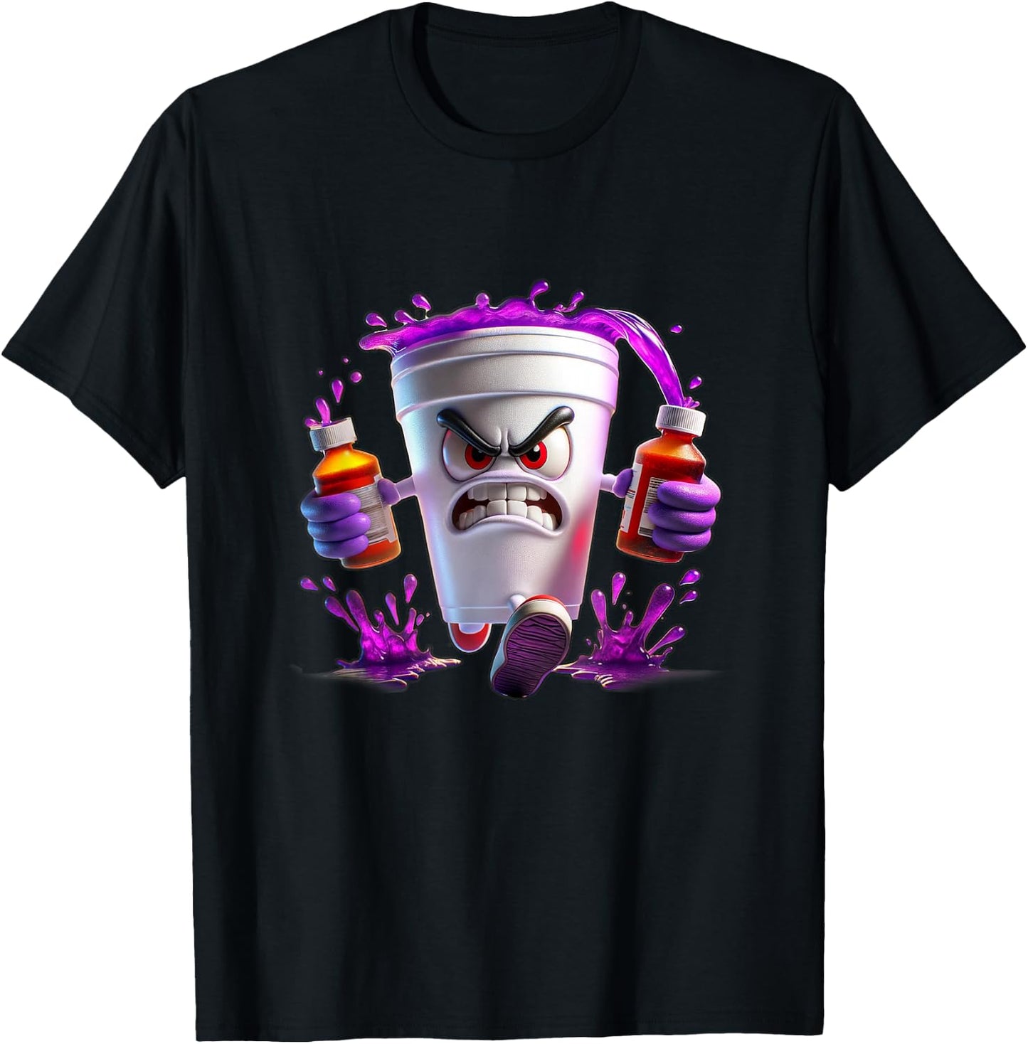Lean shirts, Purple Drank, Dirty Double cup, Lean Line T-Shirt - T-Shirt | Black