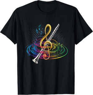 Treble Clef Clarinet T-Shirt - T-Shirt | Black