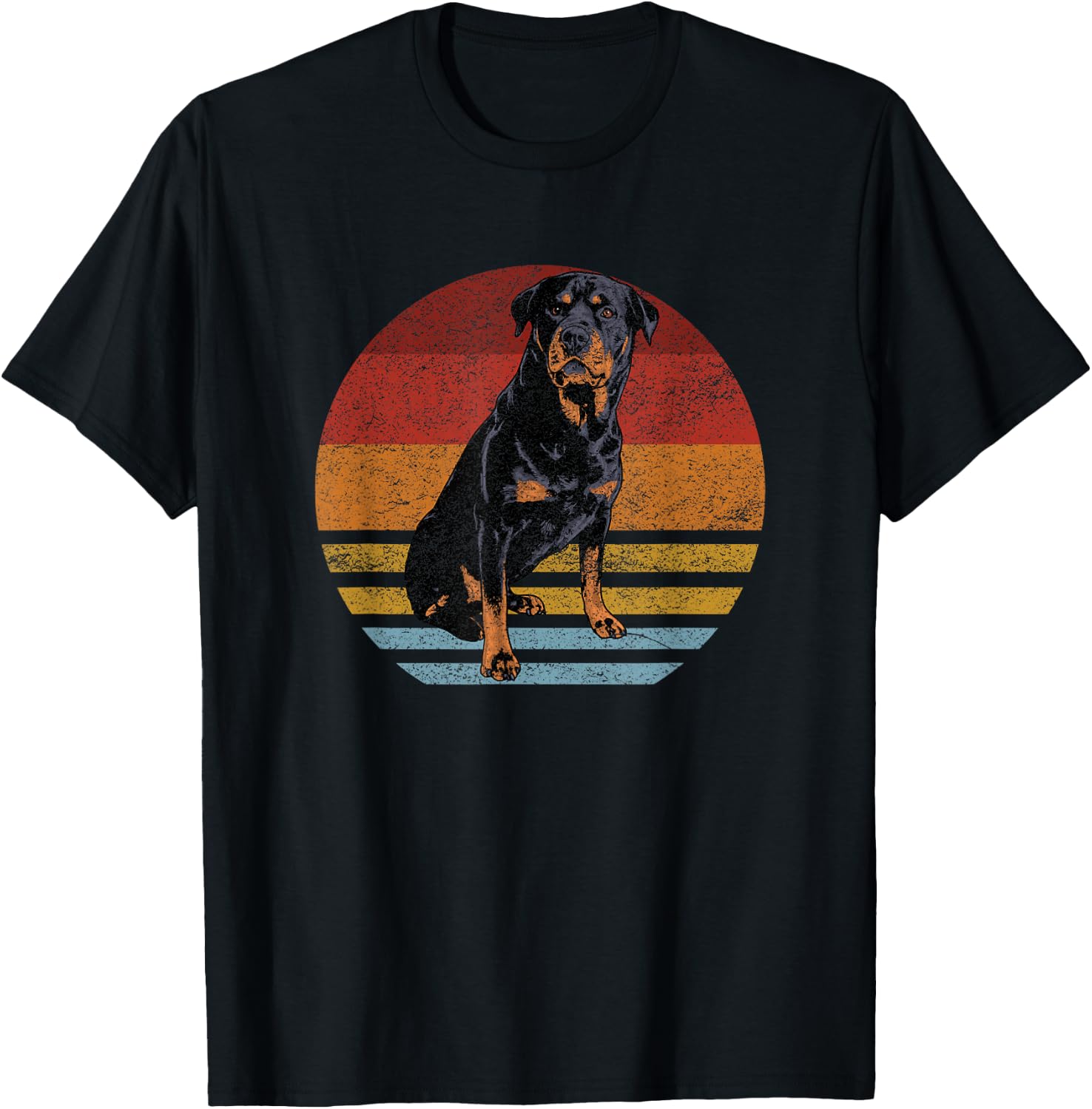 Rottweiler Dog-s Retro Style - Rottie Cool Cute Pet Doglover T-Shirt - T-Shirt | Black