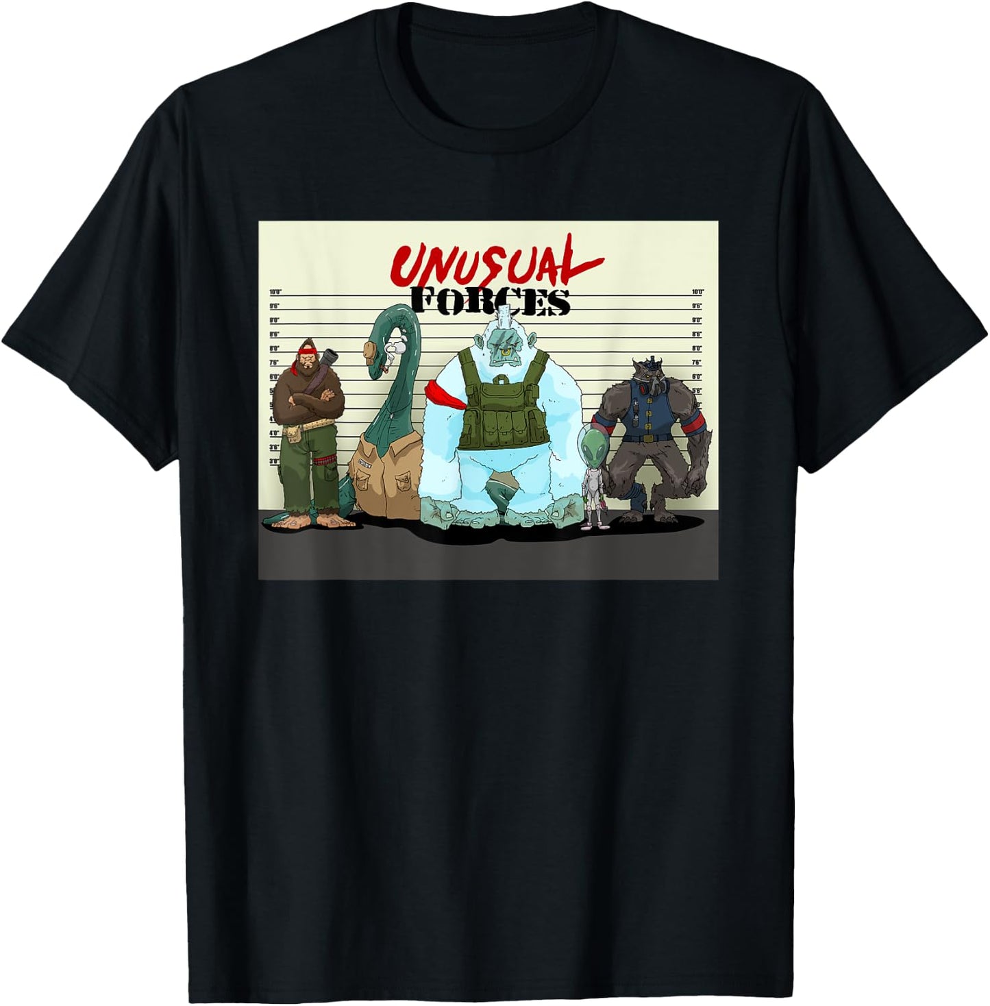 Funny Bigfoot Alien Lochness Monster Werewolf Cryptozoology T-Shirt - T-Shirt | Black