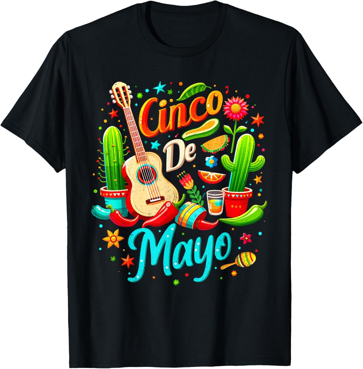 Cinco De Mayo Mexican Fiesta 5 De Mayo Party Family Fiesta T-Shirt - T-Shirt | Black