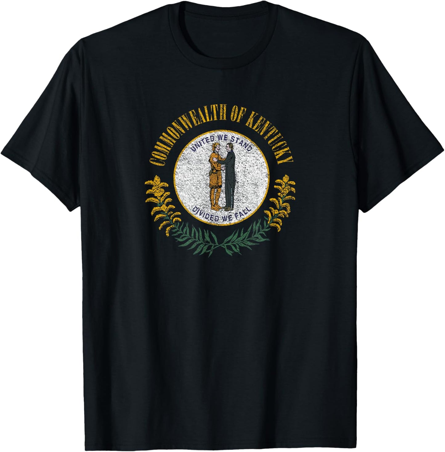 State of Kentucky Flag -- the Bluegrass State T-Shirt - T-Shirt | Black