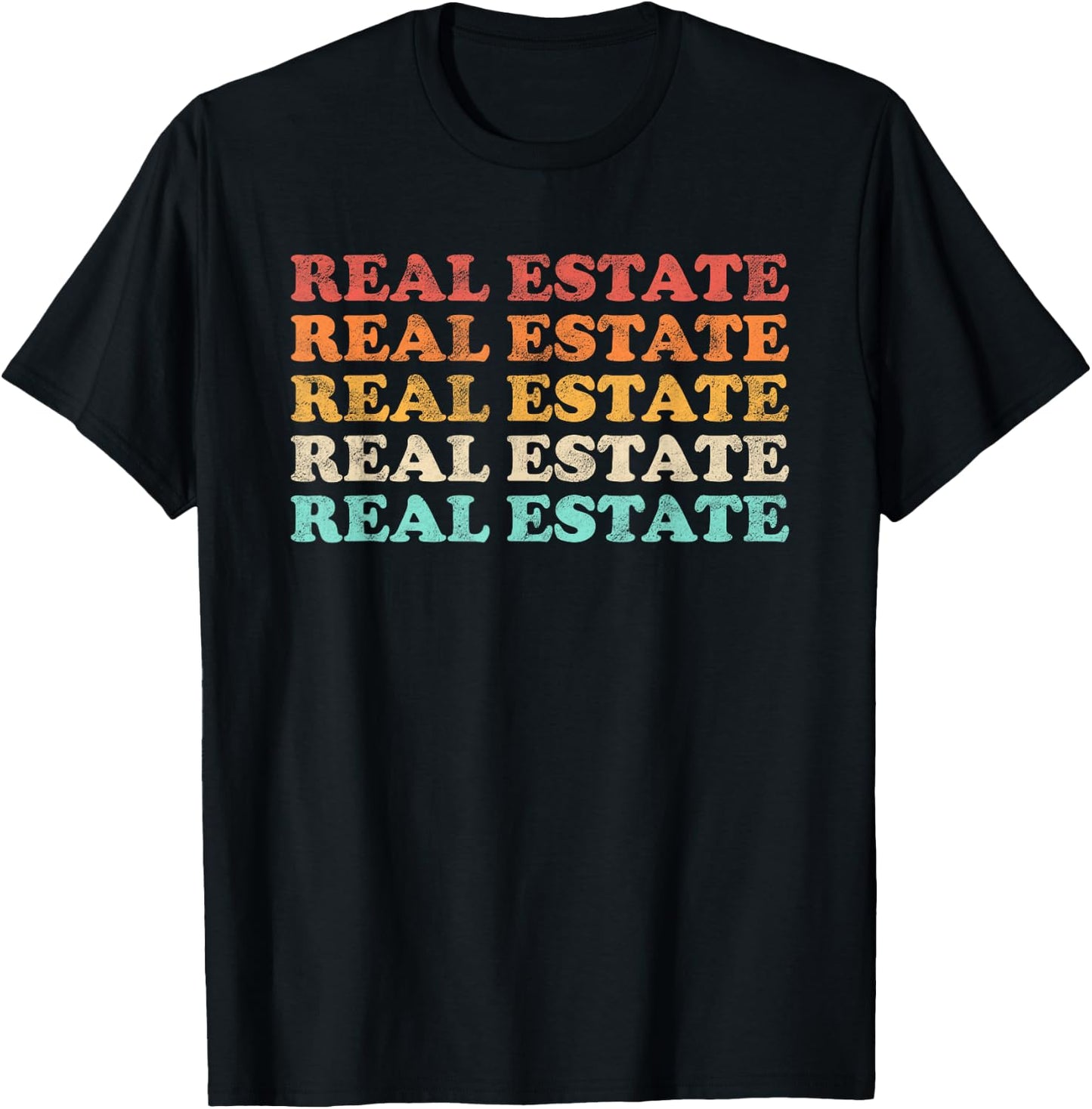 Retro Real Estate T-Shirt - T-Shirt | Black