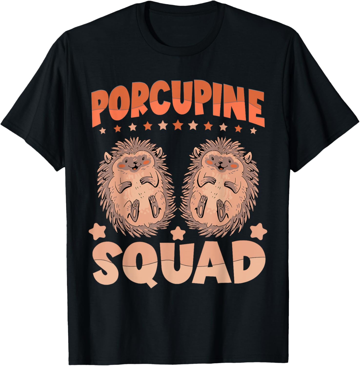 Funny Porcupine Squad Humor Porcupine Women Kids T-Shirt - T-Shirt | Black