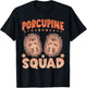 Funny Porcupine Squad Humor Porcupine Women Kids T-Shirt - T-Shirt | Black