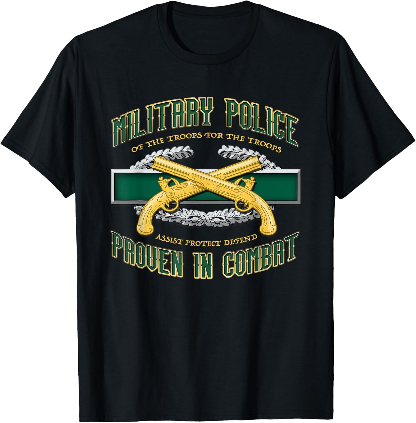 Military Police Proven In Combat T-Shirt - T-Shirt | Black
