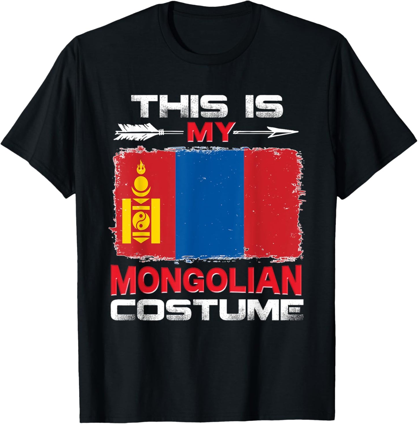 This Is My Mongolian Costume Mongolia T-Shirt - T-Shirt | Black