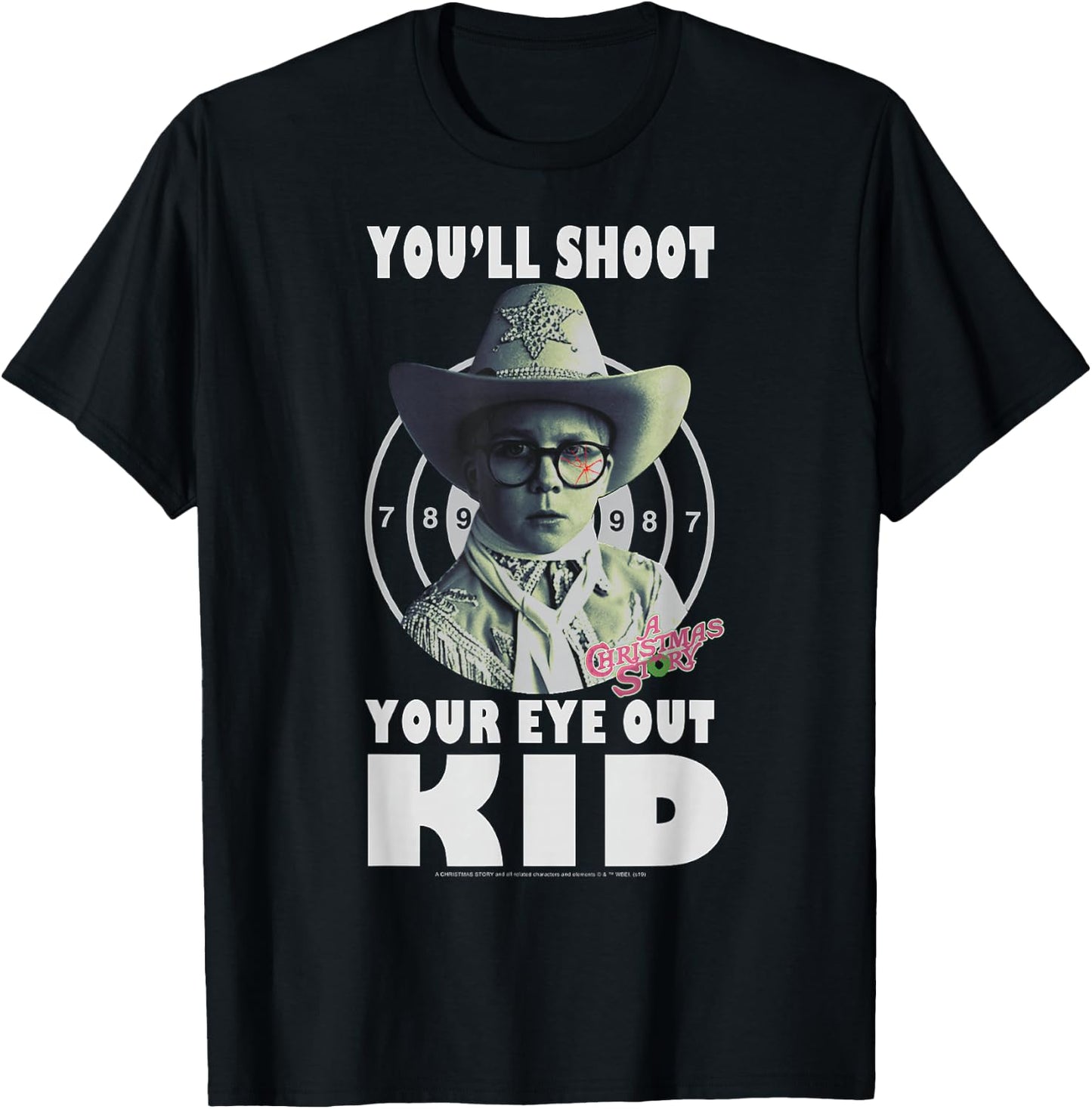 A Christmas Story Ralphie You'll Shoot Your Eye Out Kid T-Shirt - T-Shirt | Black