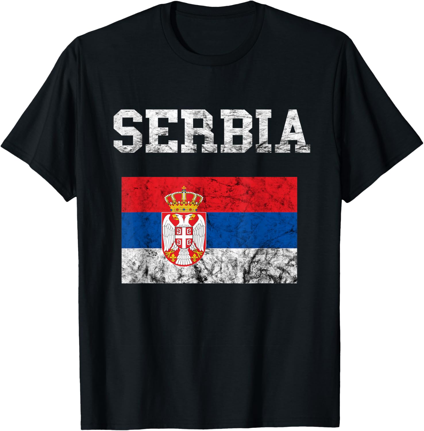 Serbia Serbian Flag Srbija Serbs Roots Serbian Pride T-Shirt - T-Shirt | Black