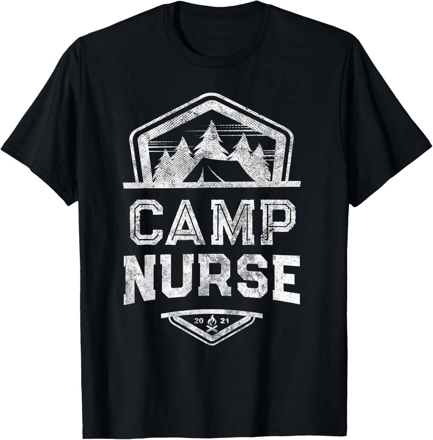 Vintage CAMP NURSE Medical Staff 2021 Campground T-Shirt - T-Shirt | Black