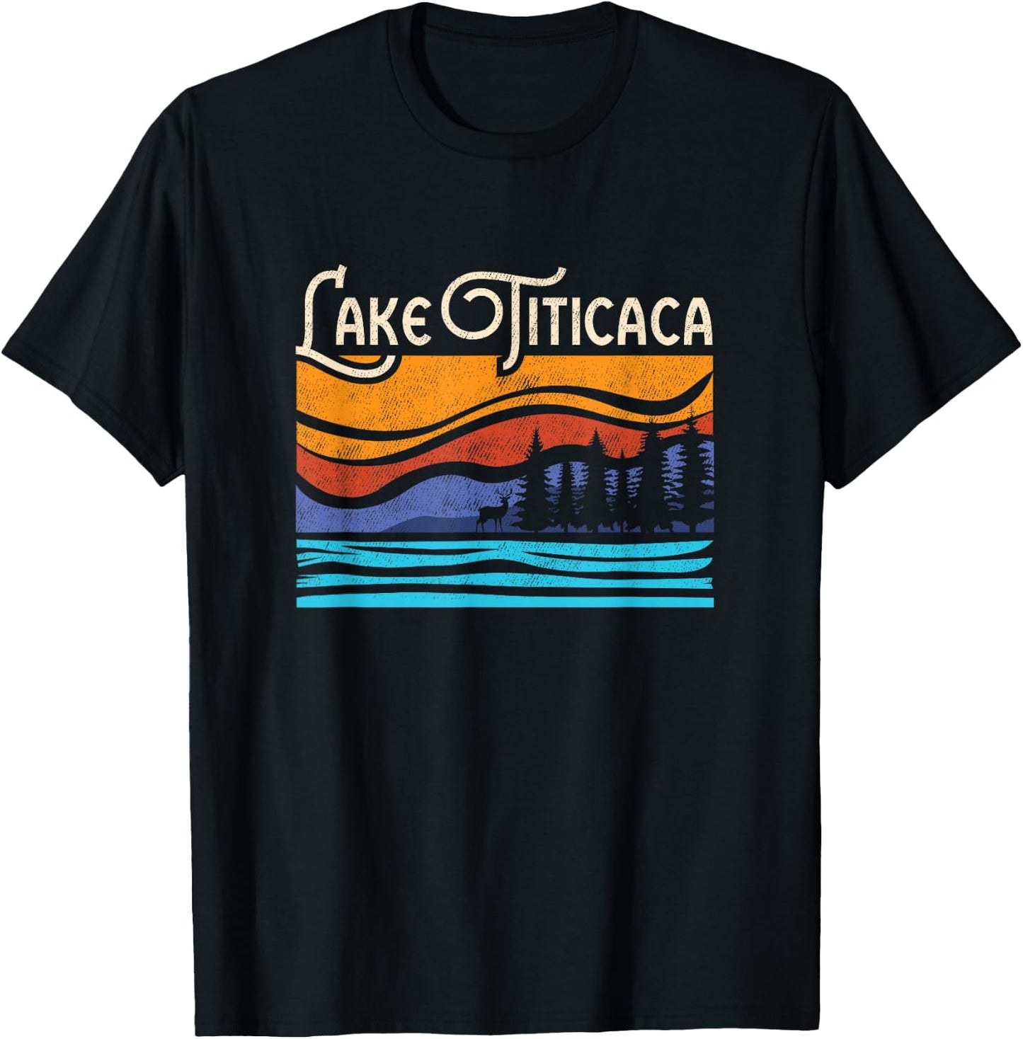 Funny Titicaca Lake Titty Cocoa Holiday Beach T-Shirt - T-Shirt | Black