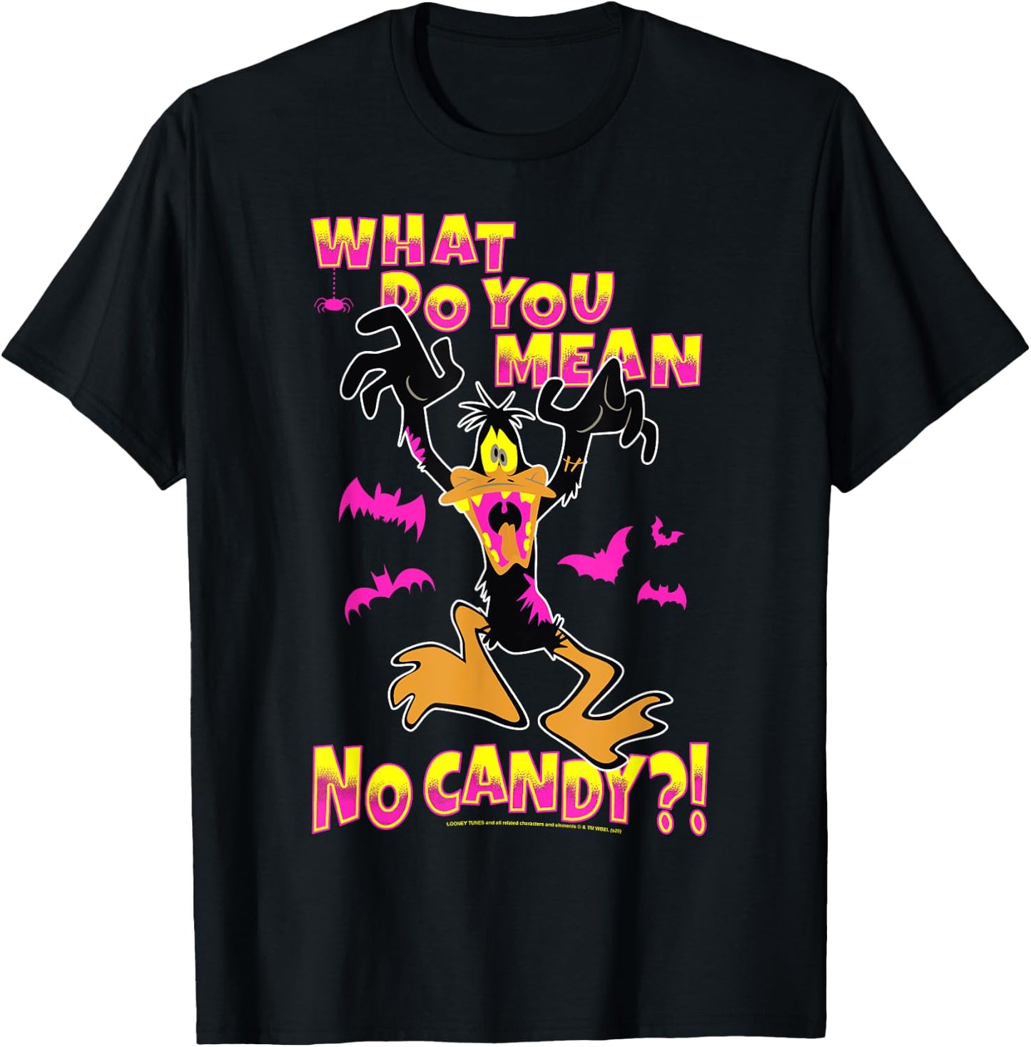 Looney Tunes Daffy No Candy Halloween T-Shirt - T-Shirt | Black