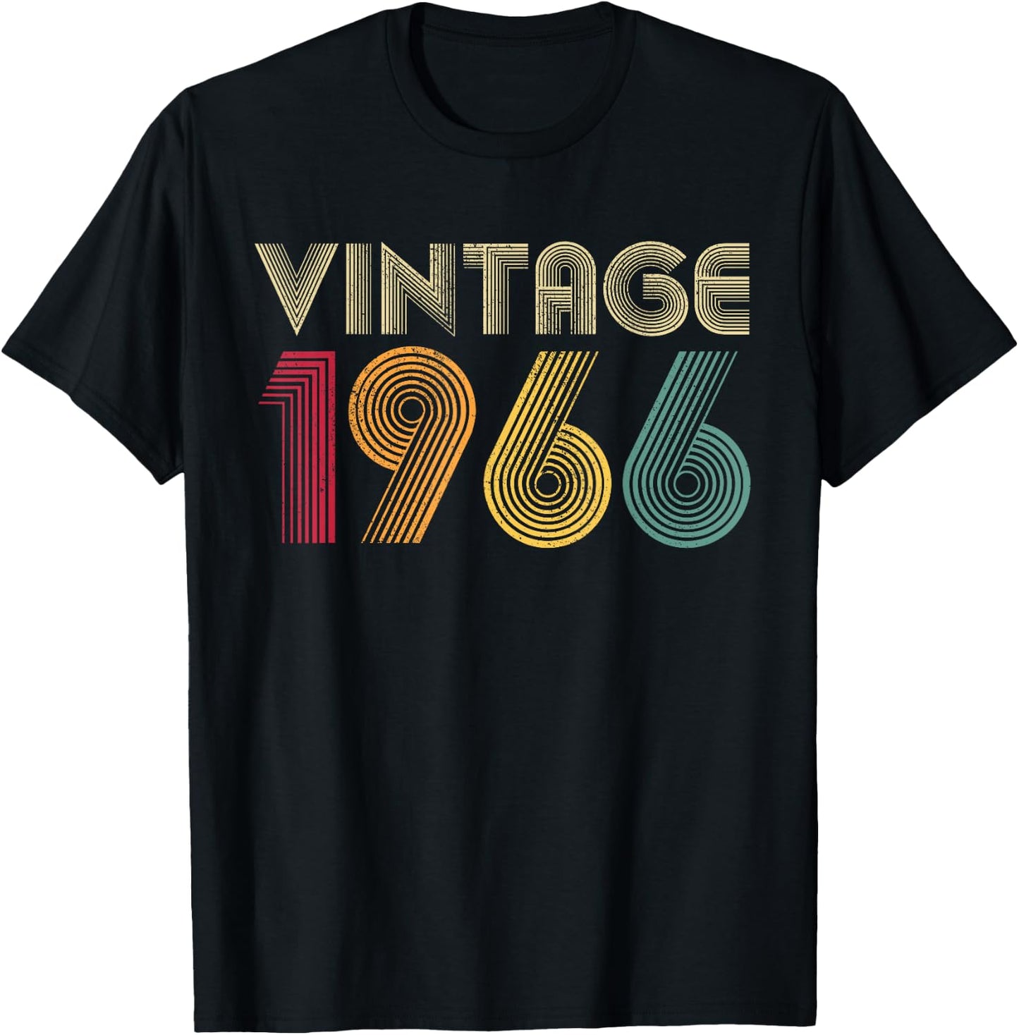 Vintage 1966 59th Birthday Gift Retro 59 Years Old T-Shirt - T-Shirt | Black