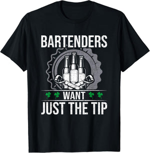 Bartenders Want Just The Tip Bartending Bartender T-Shirt - T-Shirt | Black