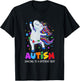 Autism awareness Dabbing unicorn puzzle piece kids t shirt T-Shirt - T-Shirt | Black