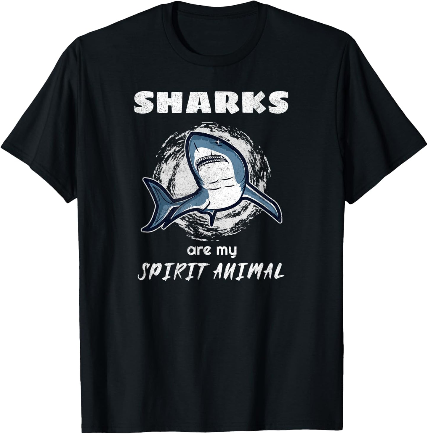 Sharks Are My Spirit Animal T-Shirt - T-Shirt | Black
