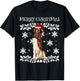 Merry Christmas Ornament Irish Red White Setter Xmas Santa T-Shirt - T-Shirt | Black