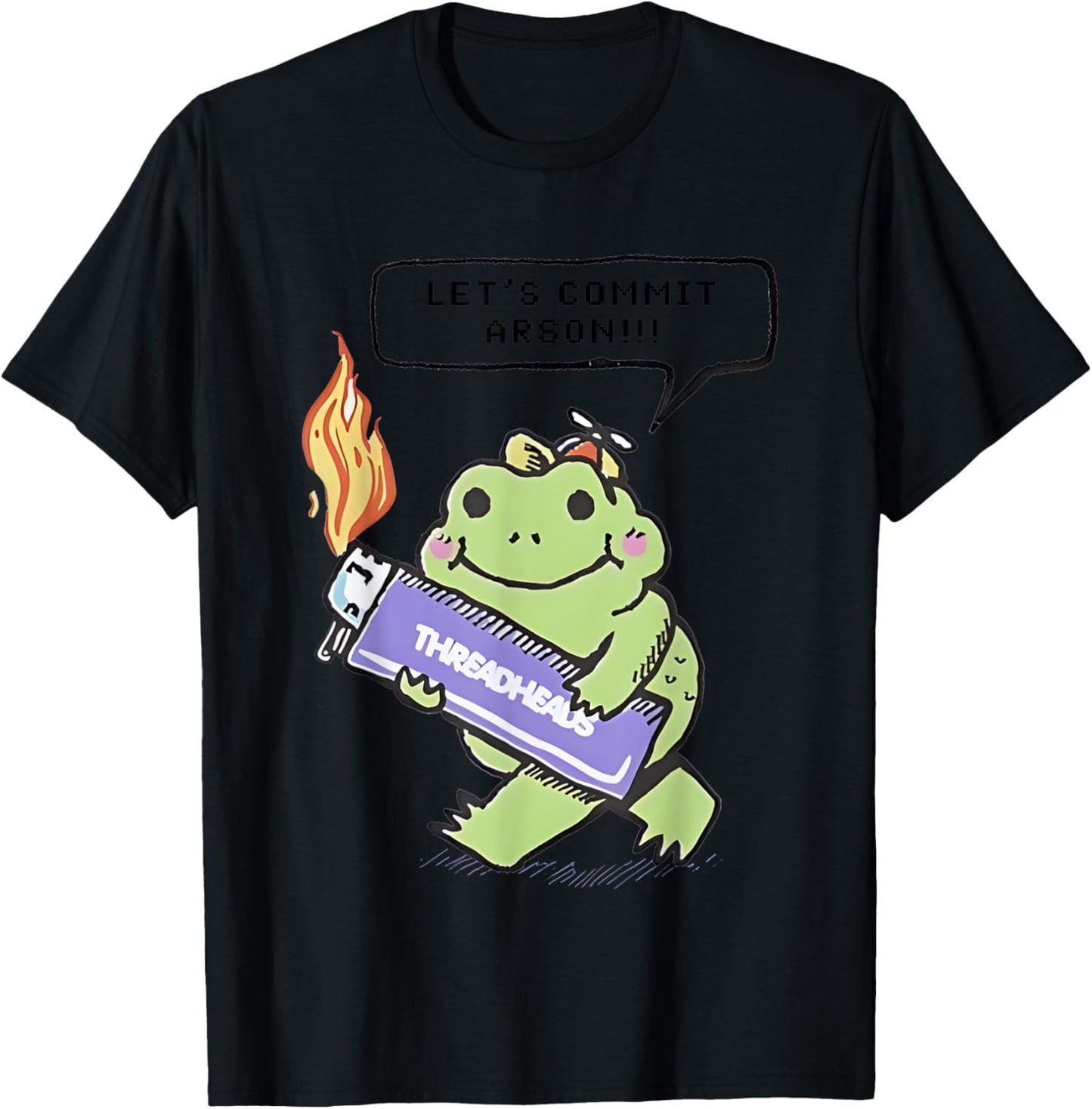 Let’s Commit Arson Frog T-Shirt - T-Shirt | Black