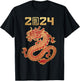 Year of the Dragon 2024 Chinese New Year Zodiac Lunar T-Shirt - T-Shirt | Black