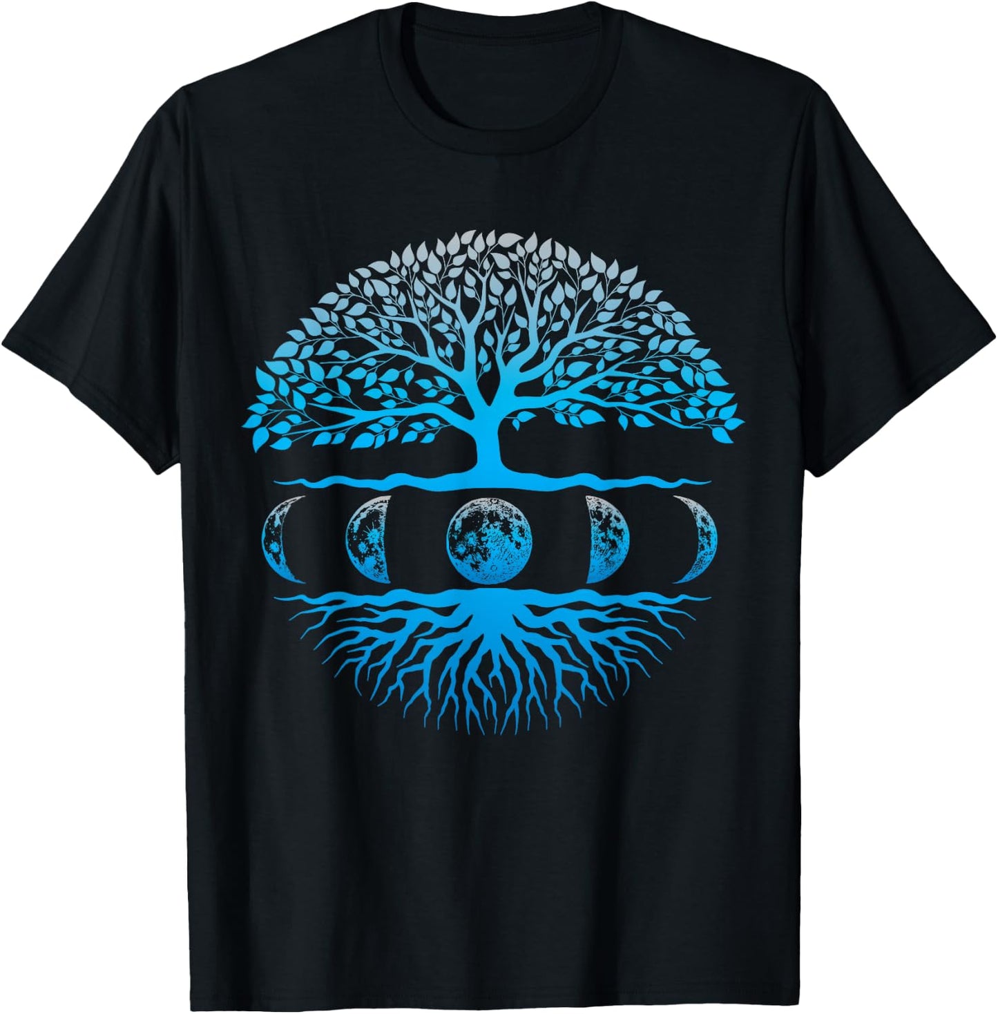 Moon Phase Shirt Tree Of Life Spiritual for Yoga T-Shirt - T-Shirt | Black