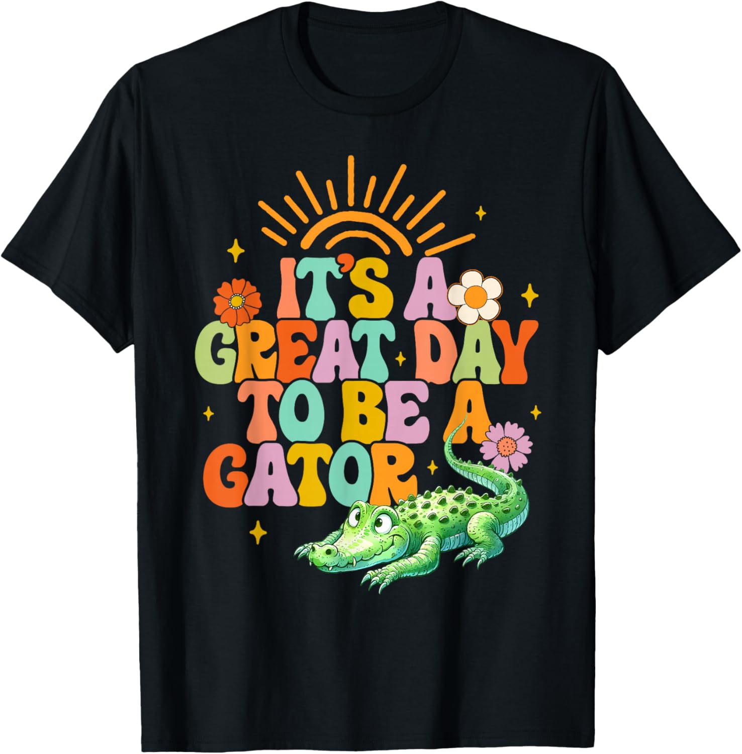 Teacher School Alligator It's A Great A Day To Be A Gator T-Shirt - T-Shirt | Black