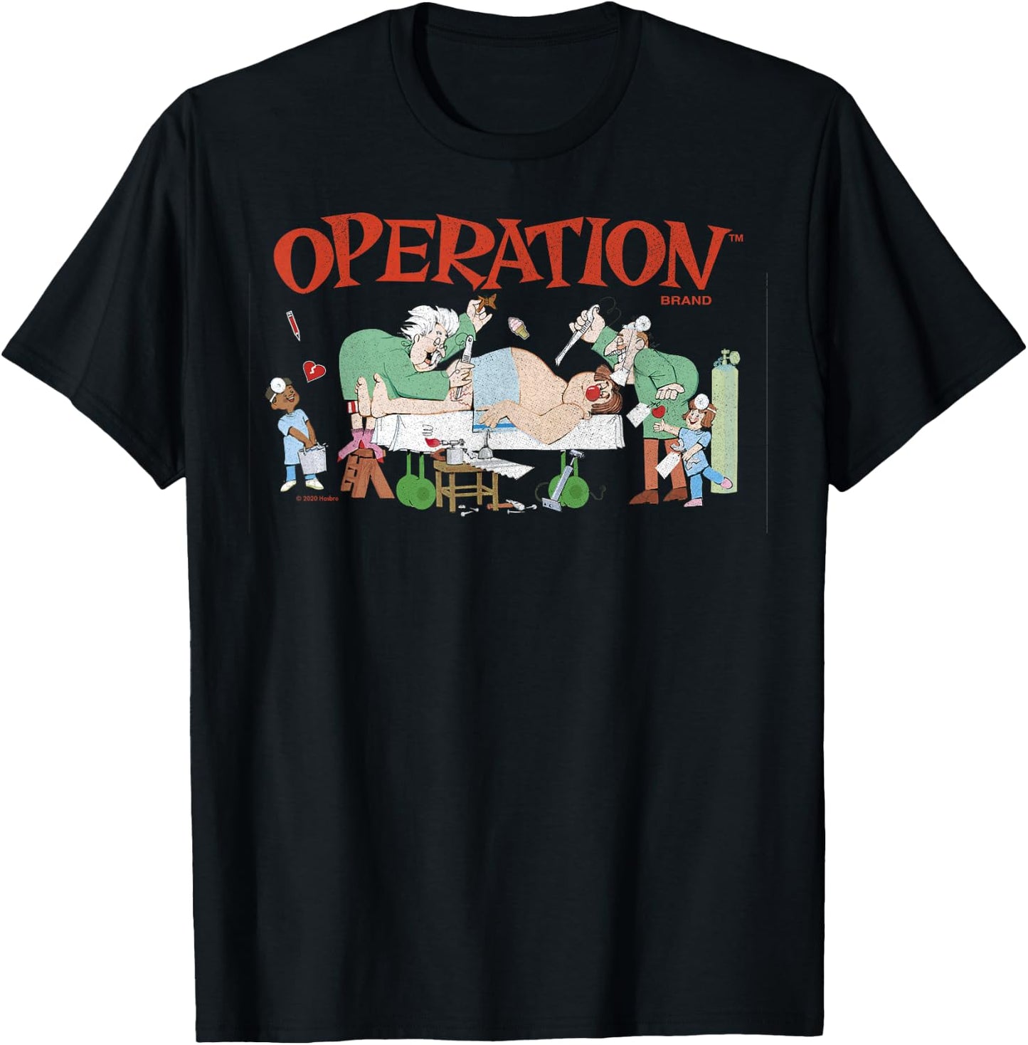 Operation Surgeon Scene Retro Board Game Logo T-Shirt - T-Shirt | Black