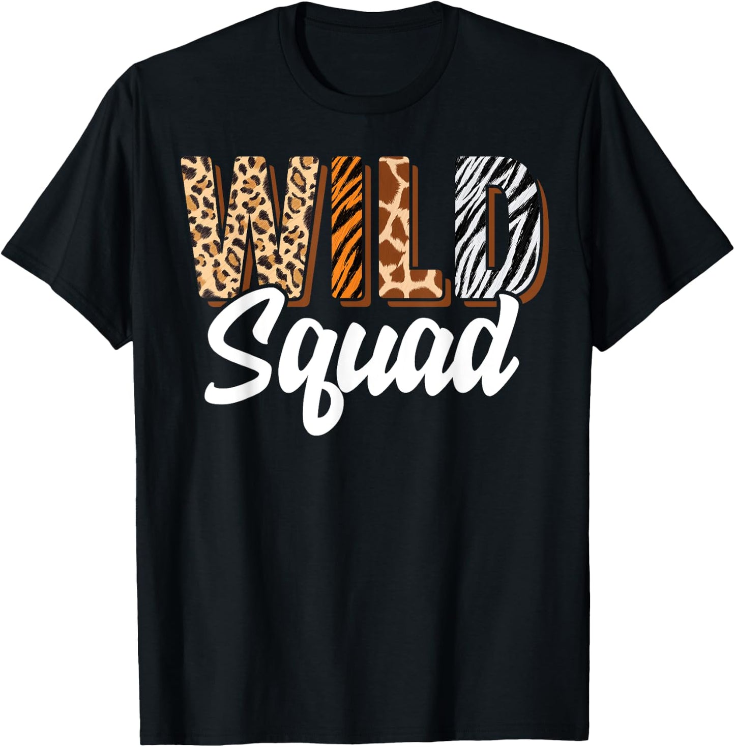 Wild Squad Zoo Born Two be Wild B-day Safari Jungle Animal T-Shirt - T-Shirt | Black