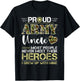 Proud Army Uncle Camou Soldier Family I Raised Mine Match T-Shirt - T-Shirt | Black