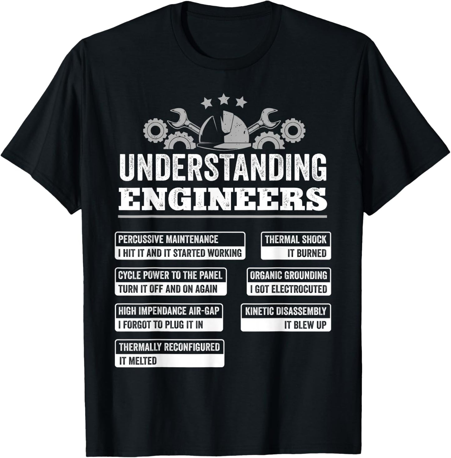 Understanding Engineers Funny Mechanical Engineering T-Shirt - T-Shirt | Black