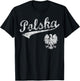 Vintage Fade Polska Polish American Poland Men Women Kids T-Shirt - T-Shirt | Black