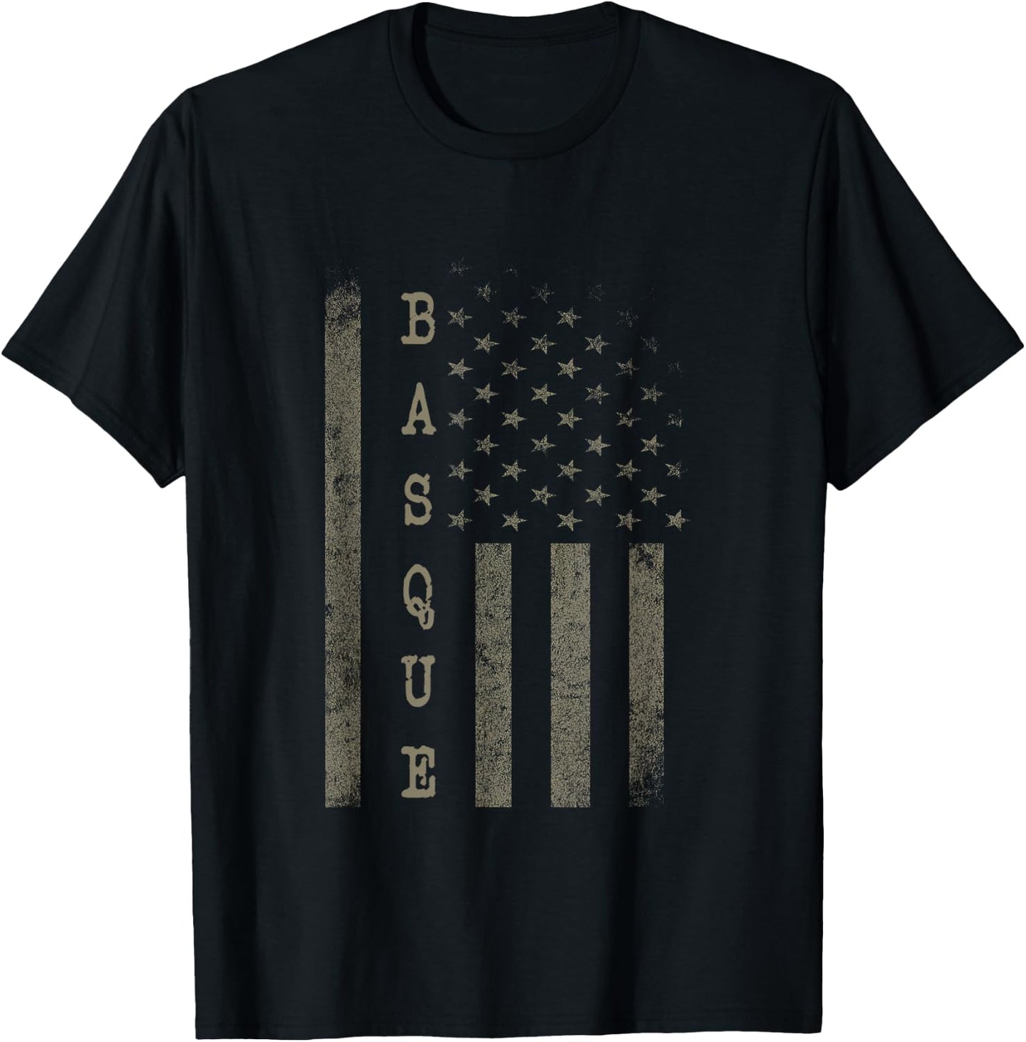 Vintage American Flag Basque pride T-Shirt - T-Shirt | Black