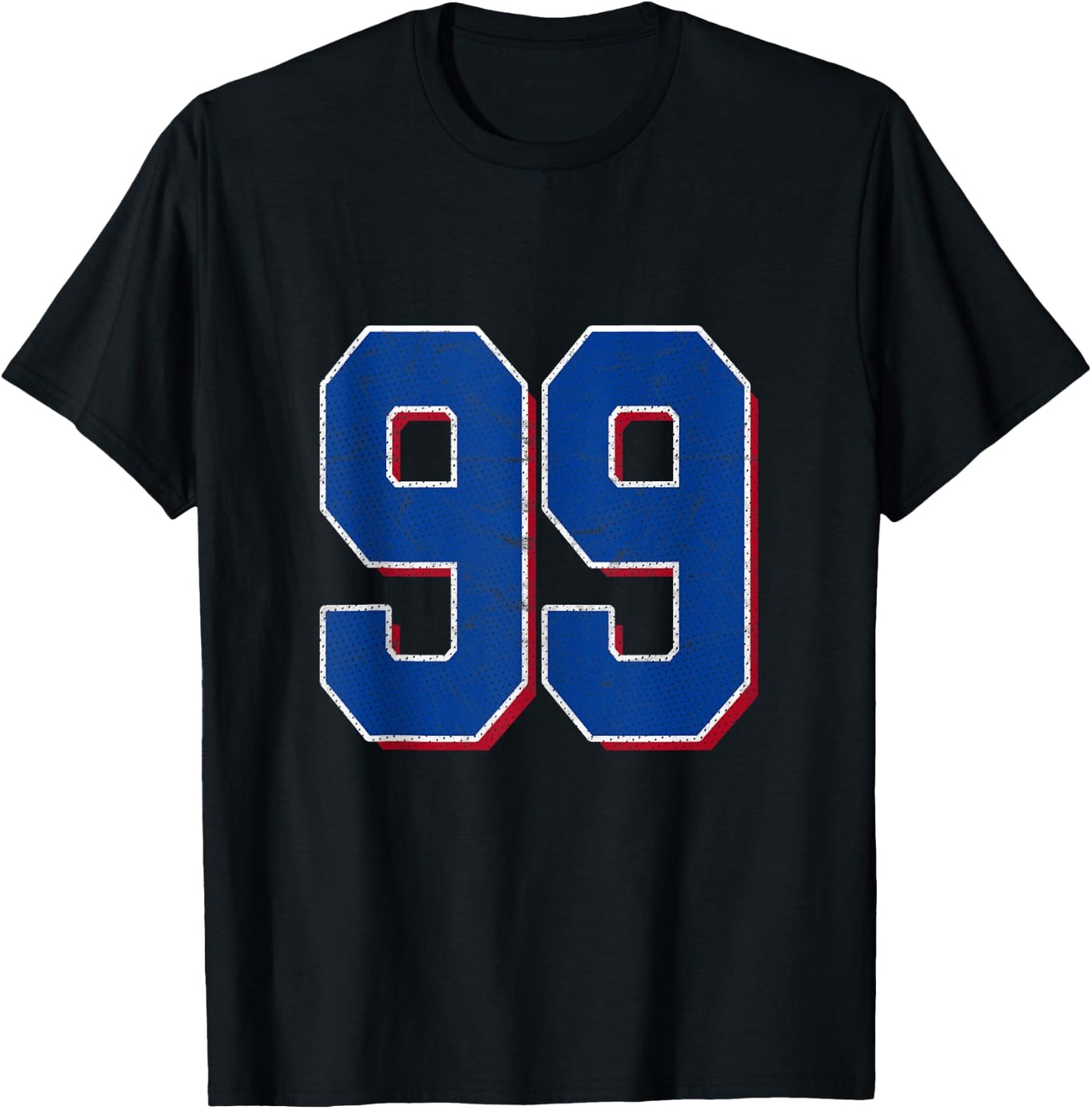 Number 99 Numbered Uniform Sports Team Jersey 99th Birthday T-Shirt - T-Shirt | Black