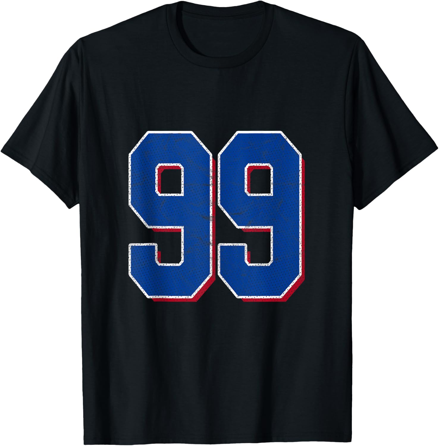 Number 99 Numbered Uniform Sports Team Jersey 99th Birthday T-Shirt - T-Shirt | Black
