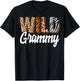 Wild Grammy Zoo Born Two be Wild B-day Safari Jungle Animal T-Shirt - T-Shirt | Black