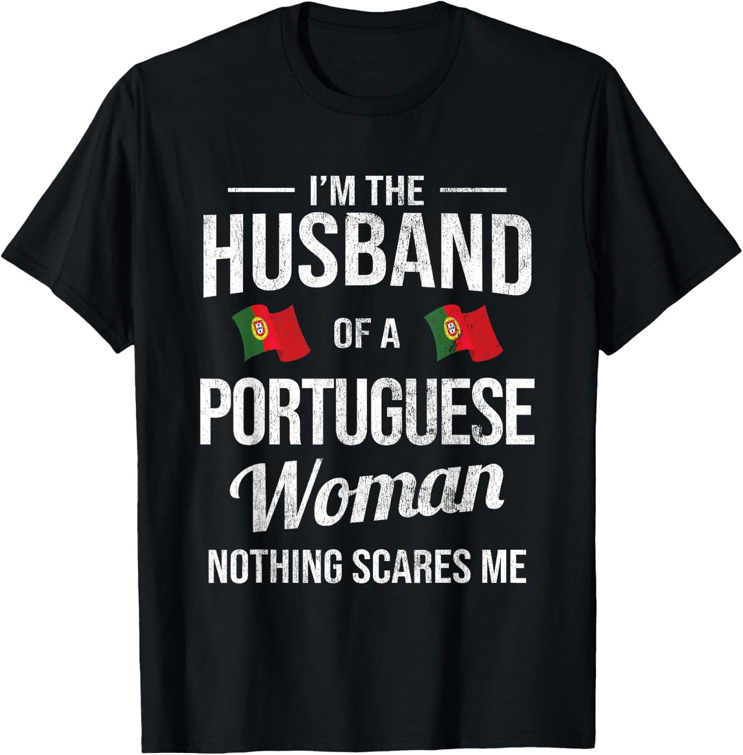 Husband Portuguese Woman Husband Portuguese Portugal T-Shirt - T-Shirt | Black