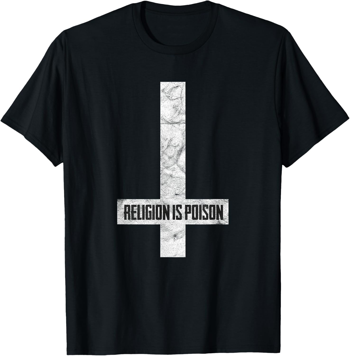 Antichrist Grunge Religion Is Poison Atheist Occult Gothic T-Shirt - T-Shirt | Black