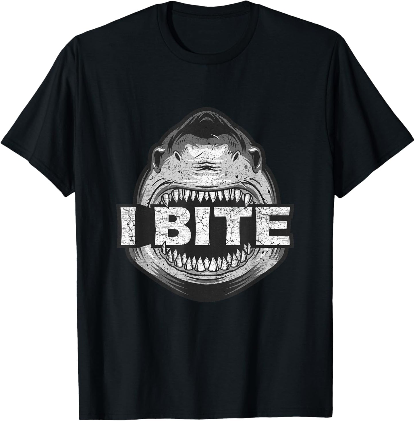 Funny Shark shirt for kids I bite T-Shirt - T-Shirt | Black