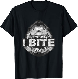 Funny Shark shirt for kids I bite T-Shirt - T-Shirt | Black
